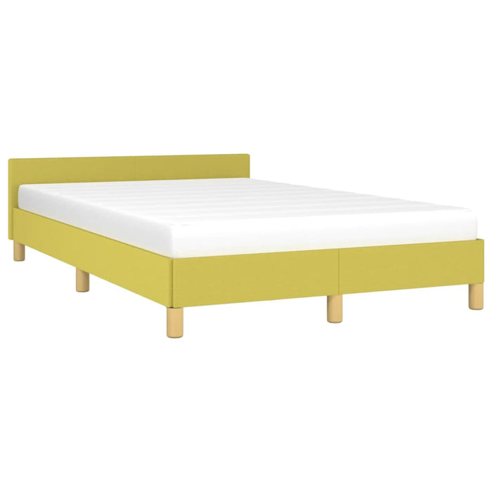 Bettgestell mit Kopfteil Grün 120x200 cm Stoff
