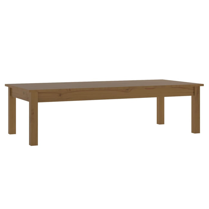 Coffee table honey brown 110x50x30 cm solid pine wood
