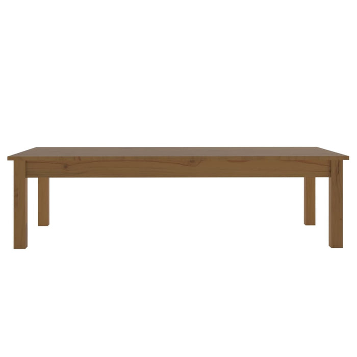 Coffee table honey brown 110x50x30 cm solid pine wood