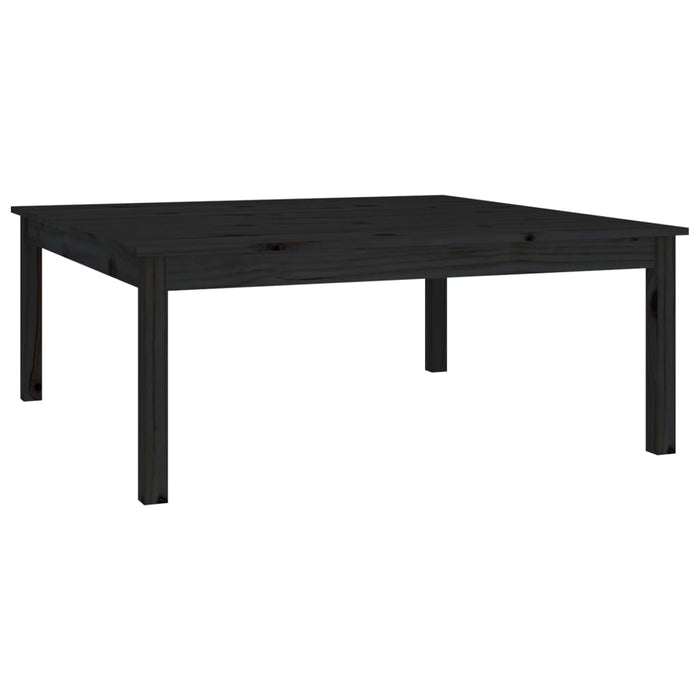 Couchtisch Schwarz 100x100x40 cm Massivholz Kiefer