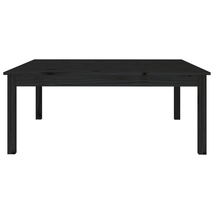 Couchtisch Schwarz 100x100x40 cm Massivholz Kiefer