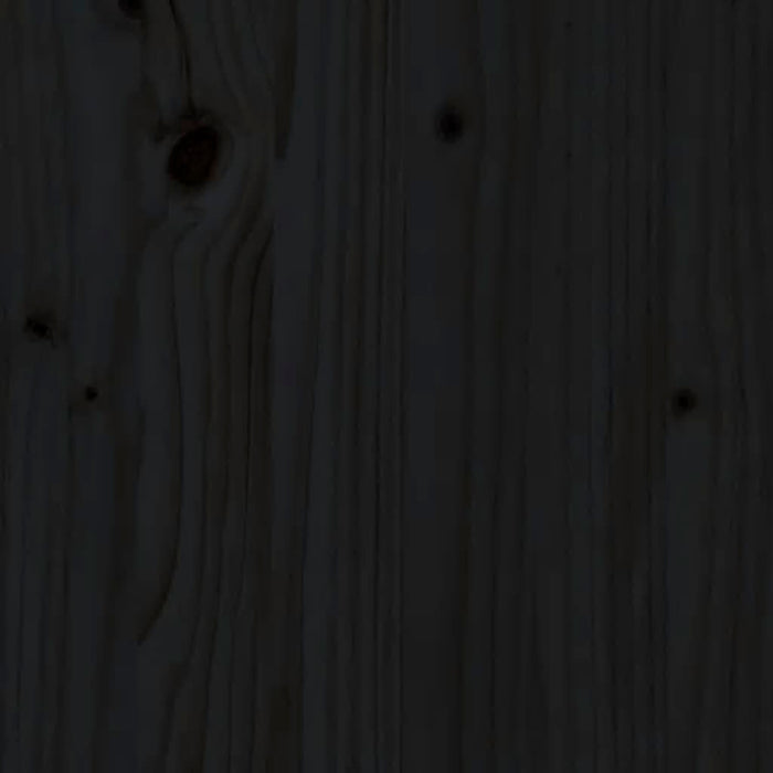 Nachttische 2 Stk. Schwarz 79,5x38x65,5 cm Massivholz Kiefer