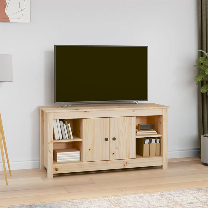TV-Schrank 103x36,5x52 cm Massivholz Kiefer