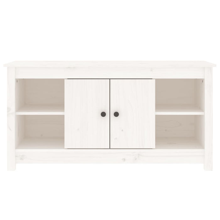 TV-Schrank Weiß 103x36,5x52 cm Massivholz Kiefer