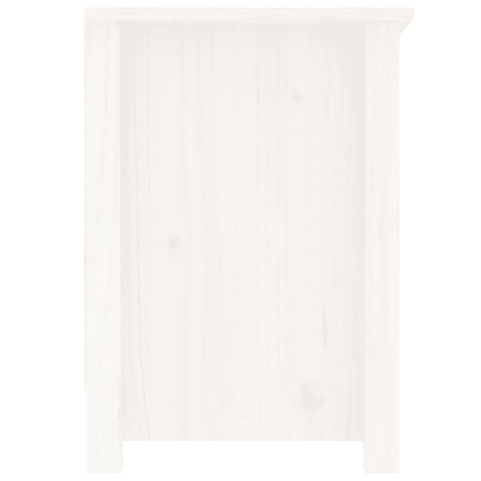 TV-Schrank Weiß 103x36,5x52 cm Massivholz Kiefer