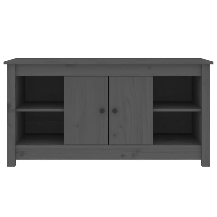 TV-Schrank Grau 103x36,5x52 cm Massivholz Kiefer