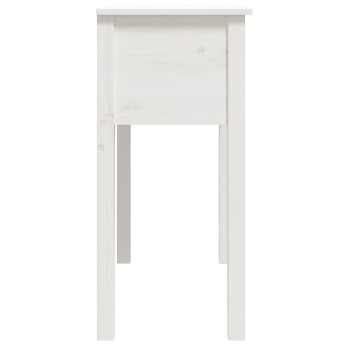 Console table white 70x35x75 cm solid pine wood
