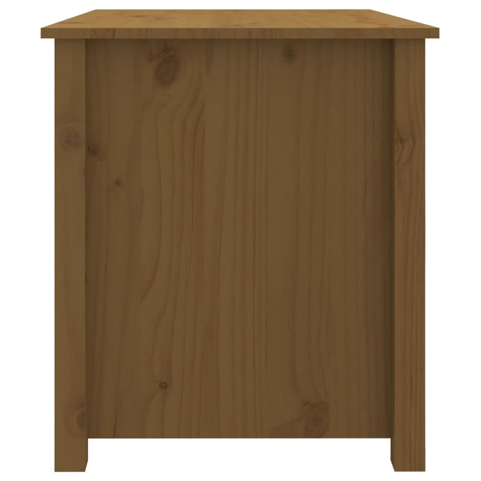 Coffee table honey brown 71x49x55 cm solid pine wood
