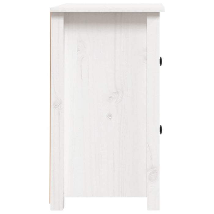 Nachttisch Weiß 40x35x61,5 cm Massivholz Kiefer