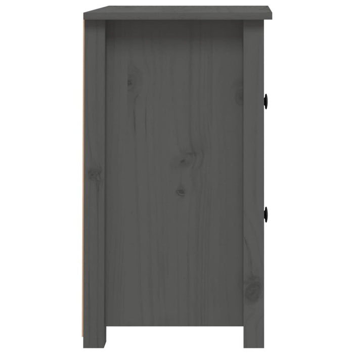 Nachttisch Grau 40x35x61,5 cm Massivholz Kiefer
