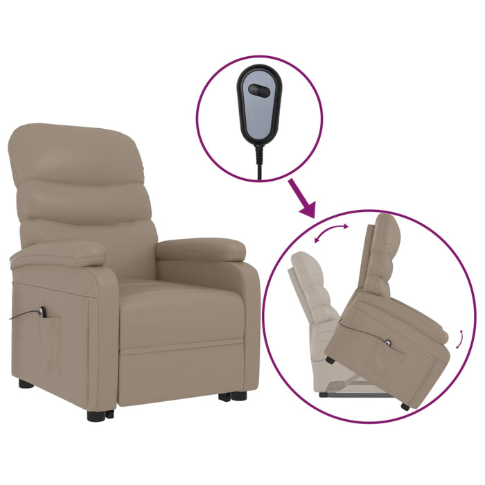 Aufstehsessel Cappuccino-Braun Kunstleder