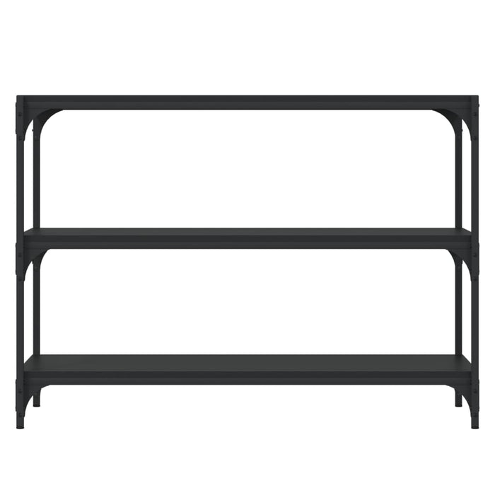 Bücherregal Schwarz 100x33x70,5 cm Holzwerkstoff und Stahl