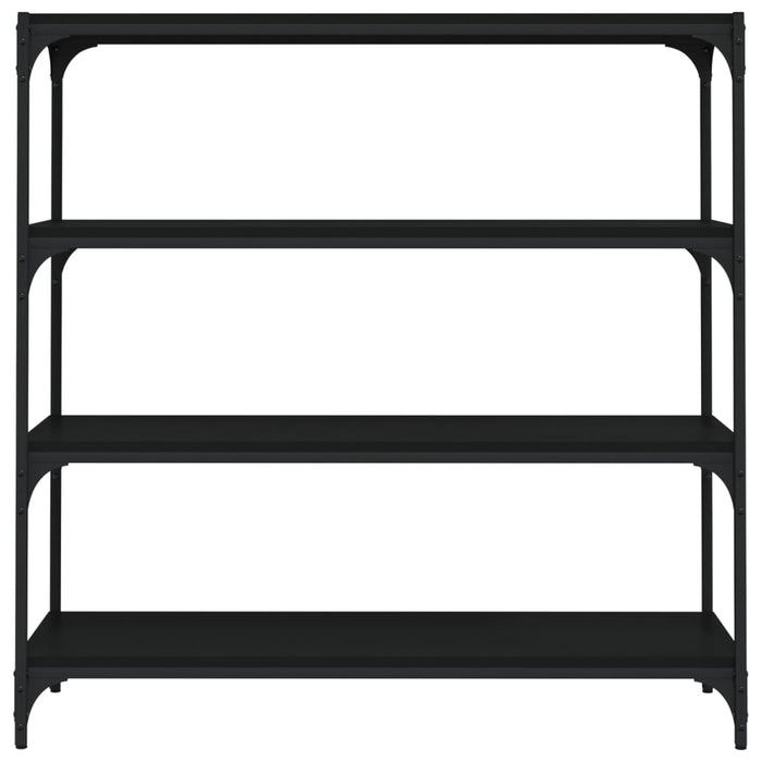 Bücherregal Schwarz 100x33x100 cm Holzwerkstoff und Stahl