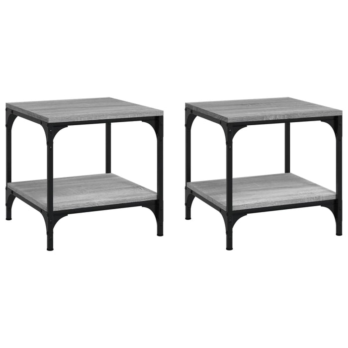 Side tables 2 pcs. Gray Sonoma 40x40x40 cm made of wood
