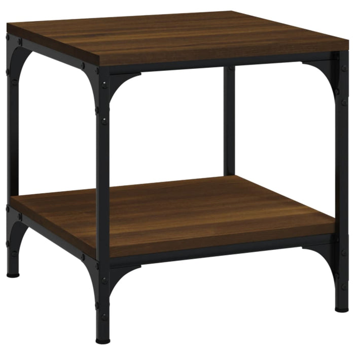 Side tables 2 pcs. Brown oak 40x40x40 cm wood material