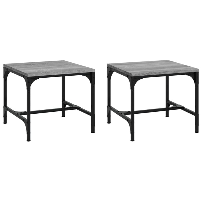 Side tables 2 pcs. Gray Sonoma 40x40x35 cm wood material