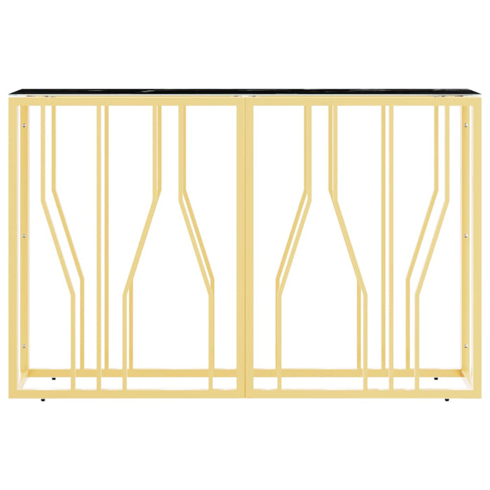 Konsolentisch Golden 110x30x70 cm Edelstahl und Glas