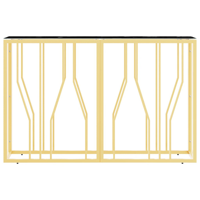 Konsolentisch Golden 110x30x70 cm Edelstahl und Glas