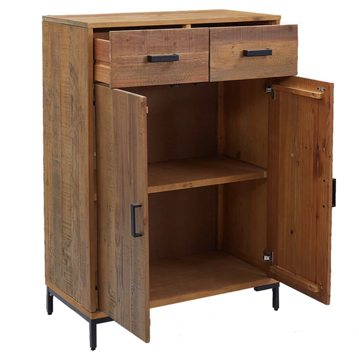 Schuhschrank 75x40x110 cm Massivholz Kiefer