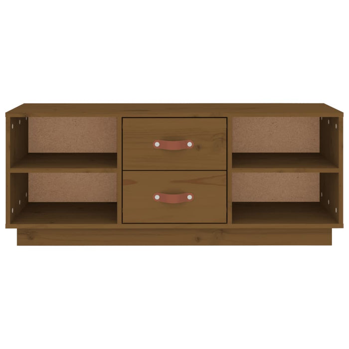 TV-Schrank Honigbraun 100x34x40 cm Massivholz Kiefer