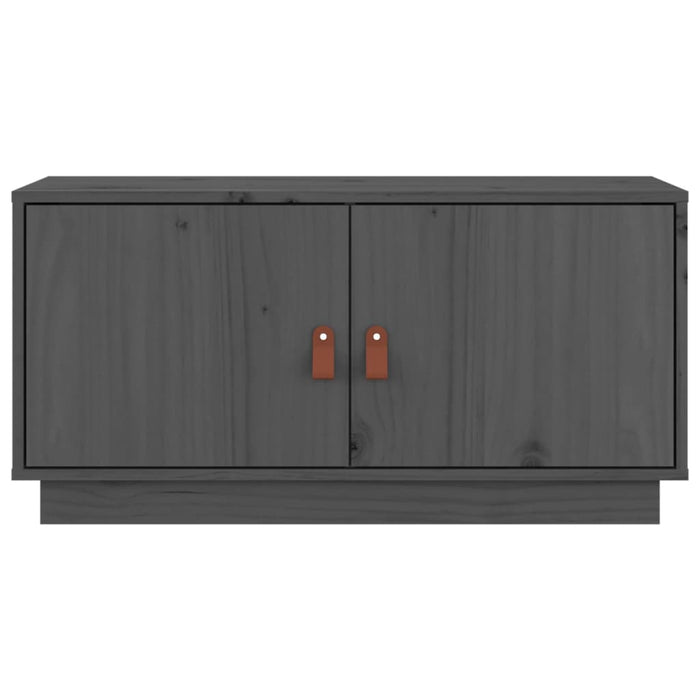 TV-Schrank Grau 80x34x40 cm Massivholz Kiefer