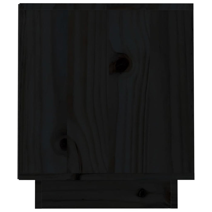 TV-Schrank Schwarz 70x34x40 cm Massivholz Kiefer
