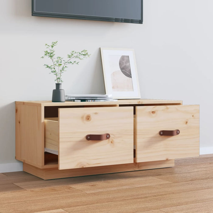 TV-Schrank 80x34x35 cm Massivholz Kiefer