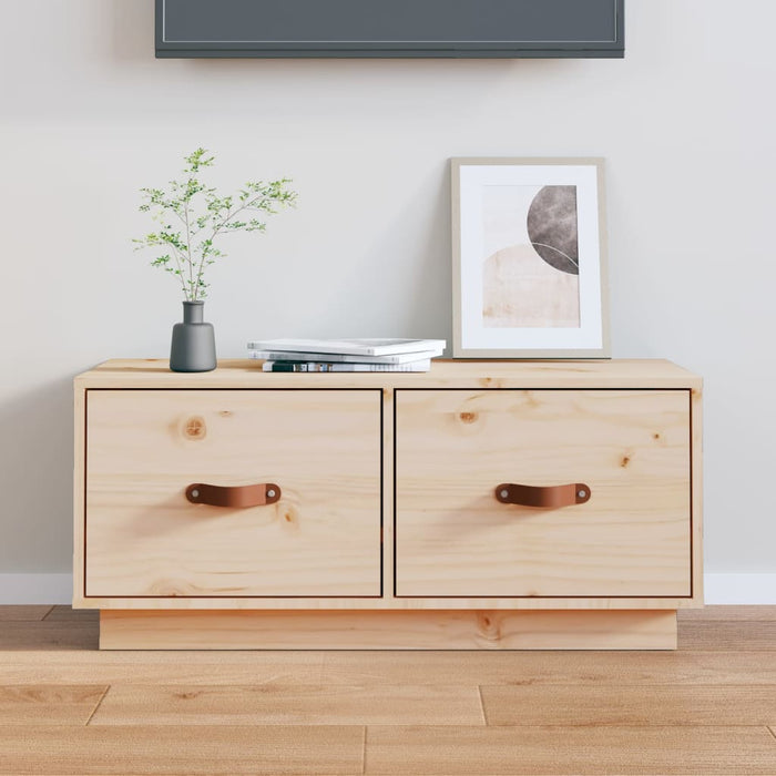 TV-Schrank 80x34x35 cm Massivholz Kiefer