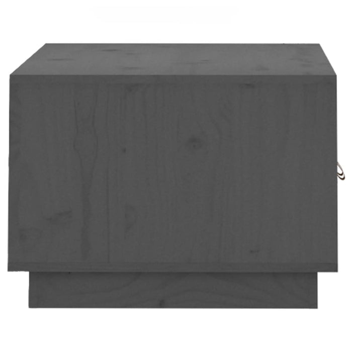 Coffee table gray 80x50x35 cm solid pine wood