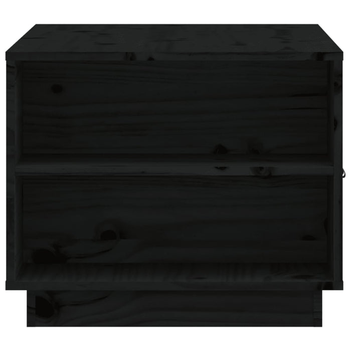 Coffee table black 100x50x41 cm solid pine wood