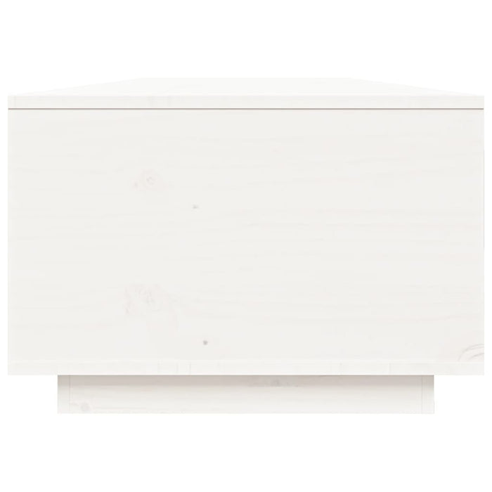 Couchtisch Weiß 80x50x35,5 cm Massivholz Kiefer