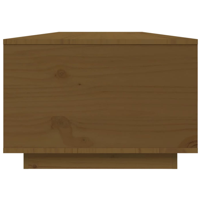 Coffee table honey brown 80x50x35.5 cm solid pine wood