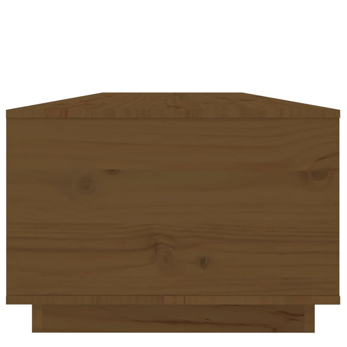 Coffee table honey brown 100x50x35 cm solid pine wood