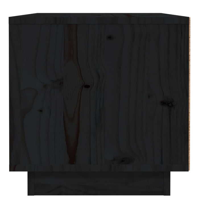 Nachttische 2 Stk. Schwarz 40x34x35 cm Massivholz Kiefer