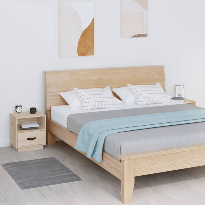 Nachttische 2 Stk. 40x34x45 cm Massivholz Kiefer