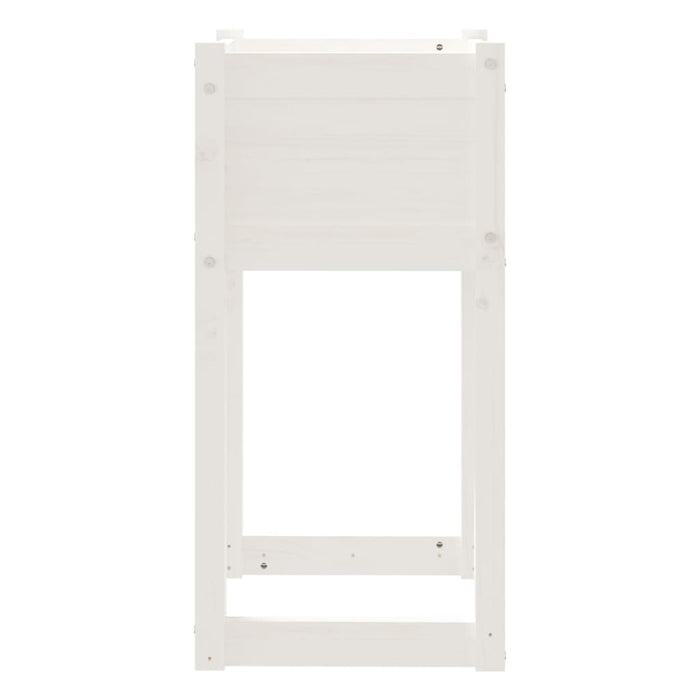 Pflanzkübel 2 Stk. Weiß 40x40x81 cm Massivholz Kiefer