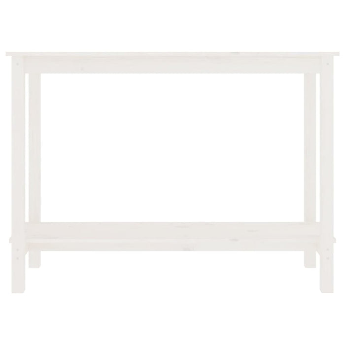 Console table white 110x40x80 cm solid pine wood