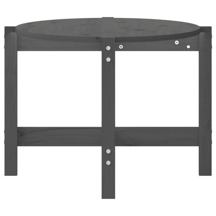 Couchtisch Grau 118x63x45 cm Massivholz Kiefer