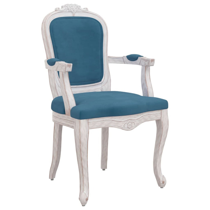 Dining room chair blue 62x59.5x100.5 cm velvet
