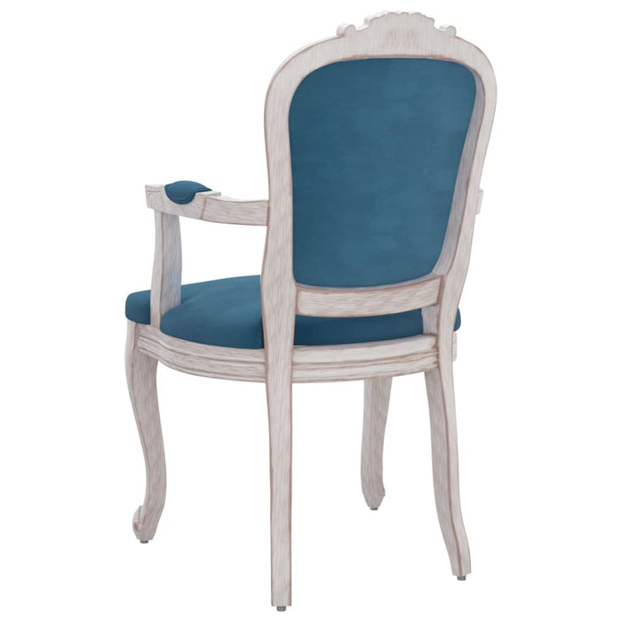 Dining room chair blue 62x59.5x100.5 cm velvet