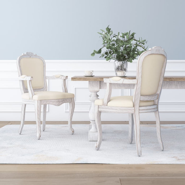 Esszimmerstühle 2 Stk. Beige 62x59,5x100,5 cm Leinen