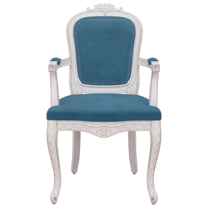 Dining room chairs 2 pcs. Blue 62x59.5x100.5 cm velvet