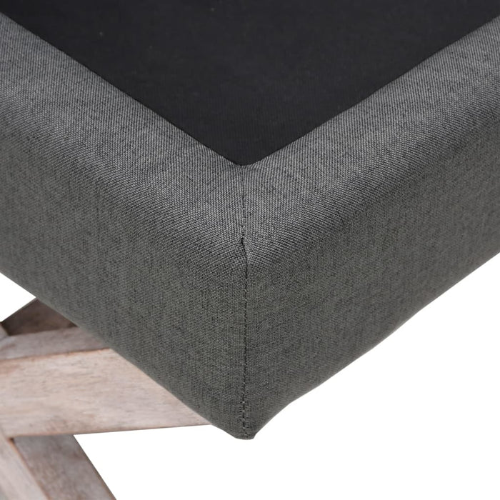 Stool with storage space dark gray 45x45x49 cm fabric