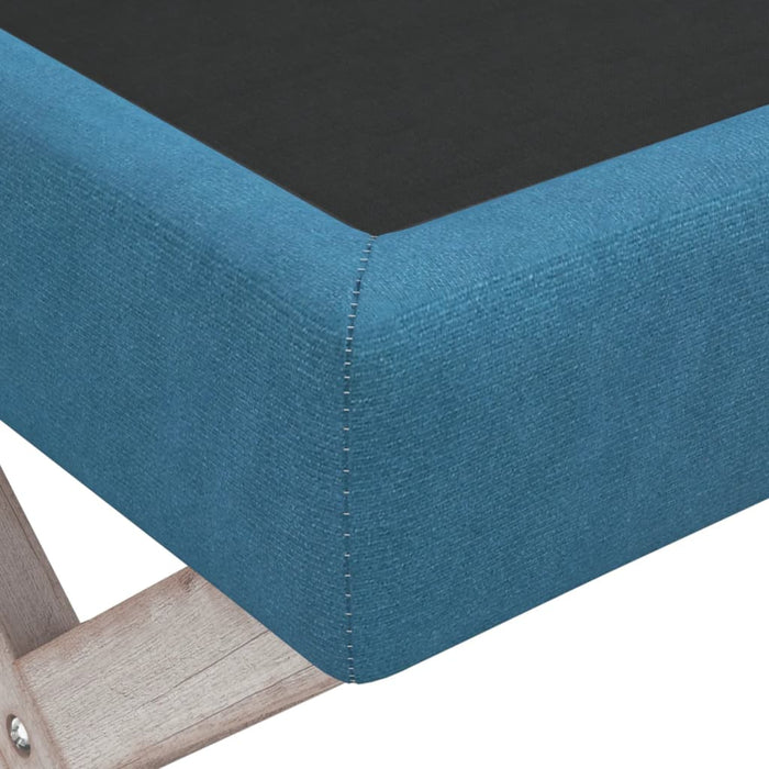 Stool with storage space blue 110x45x49 cm velvet