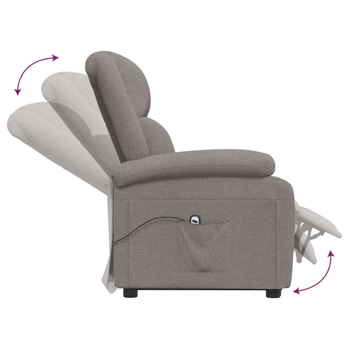 Aufstehsessel Taupe Stoff