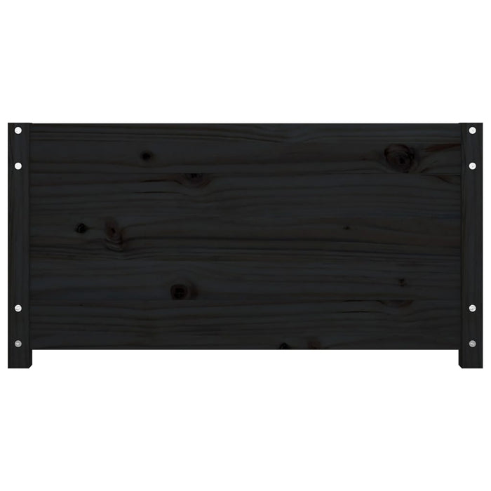 Tagesbett Schwarz 80x200 cm Massivholz Kiefer