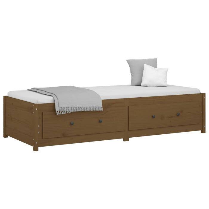 Tagesbett Honigbraun 75x190 cm Massivholz Kiefer