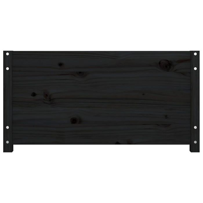 Tagesbett Schwarz 75x190 cm Massivholz Kiefer