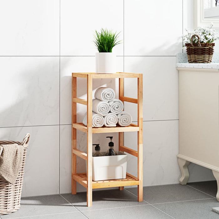 Bathroom shelf 35.5x35.5x79 cm solid walnut wood