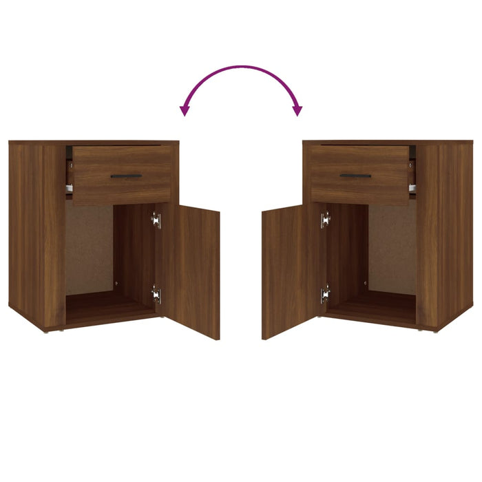 Nachttisch Braun Eichen-Optik 50x36x60 cm Holzwerkstoff